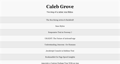 Desktop Screenshot of calebgrove.com